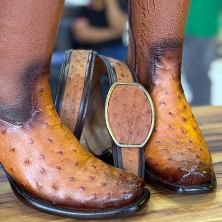 Botín Golden Aveztruz Coñac