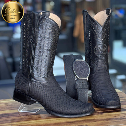 Bota Dubay Golden Piton Nobuk Negro