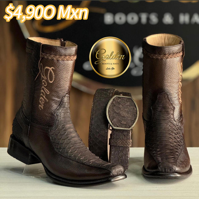 Botín Golden Orión Piton Nobuk Café