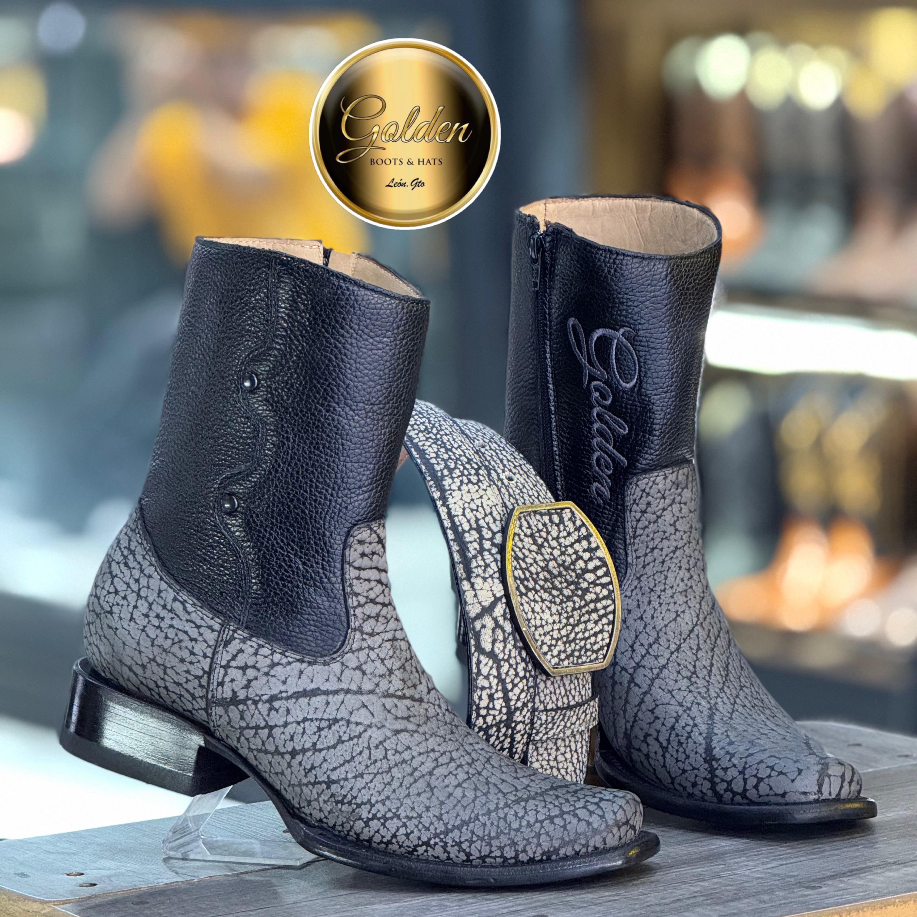 Botín Golden Cuello De Toro Gris