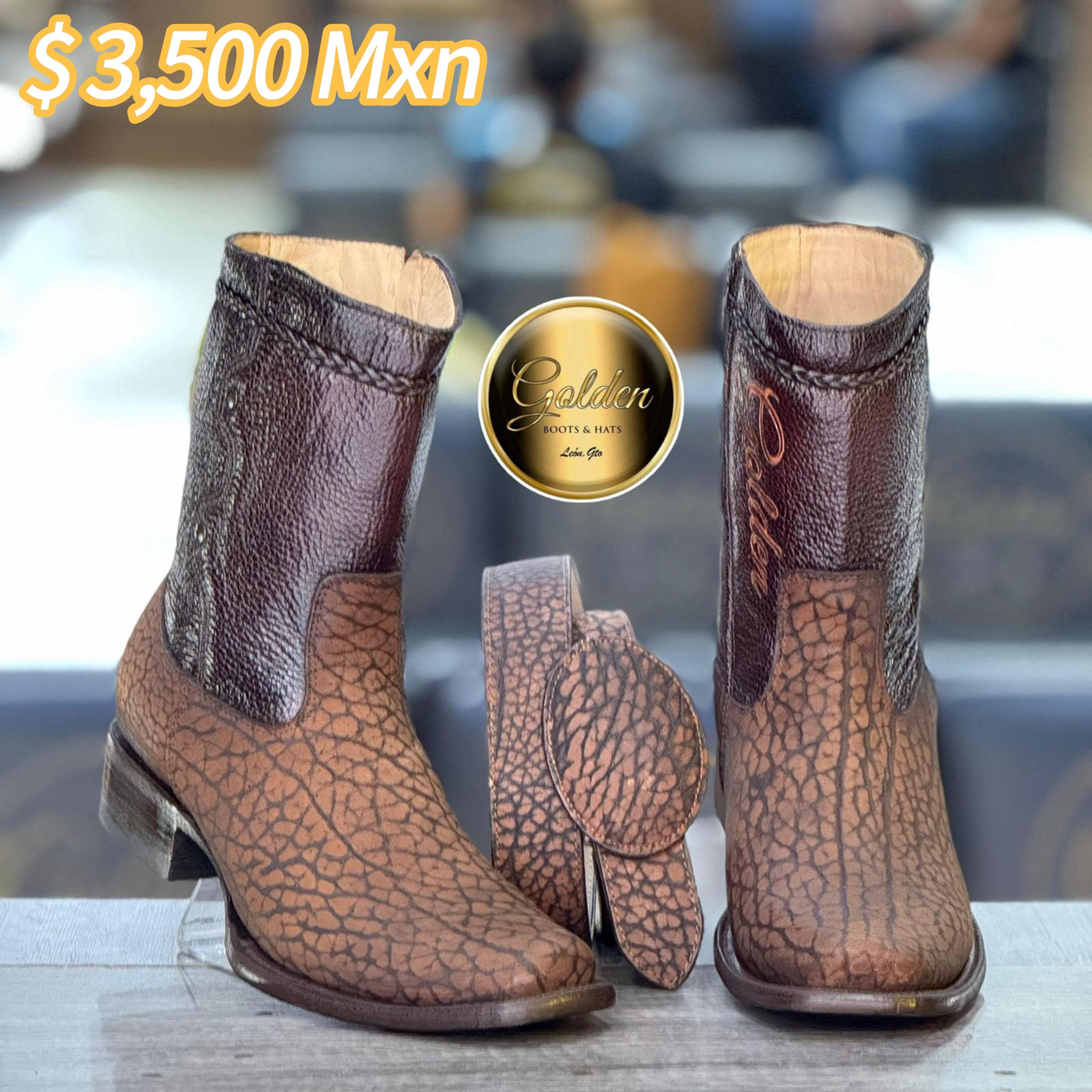 Botín Golden Cuello De Toro Miel