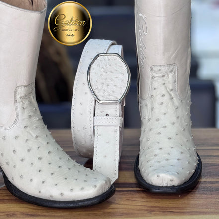 Botín Golden Aveztruz Hueso