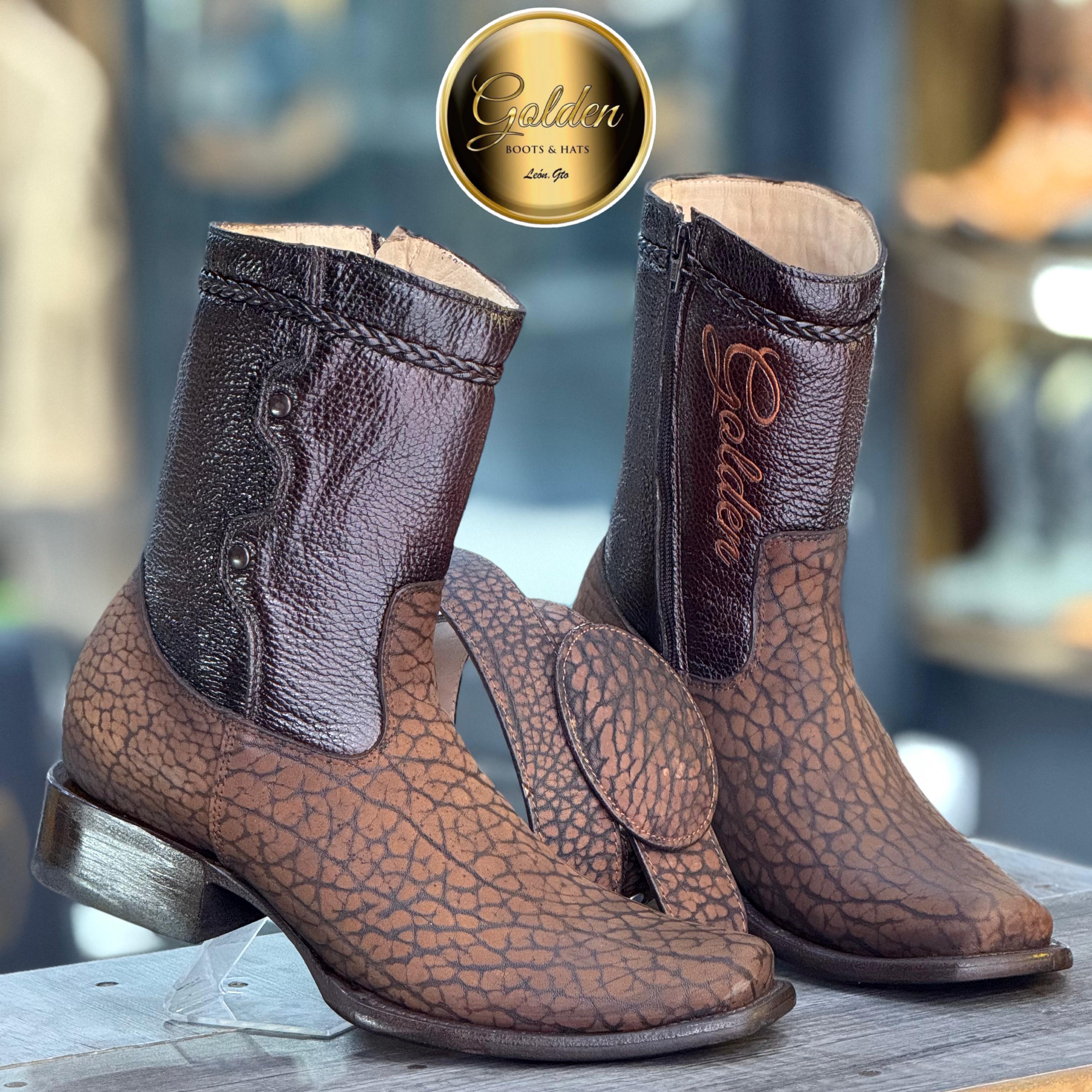 Botín Golden Cuello De Toro Miel