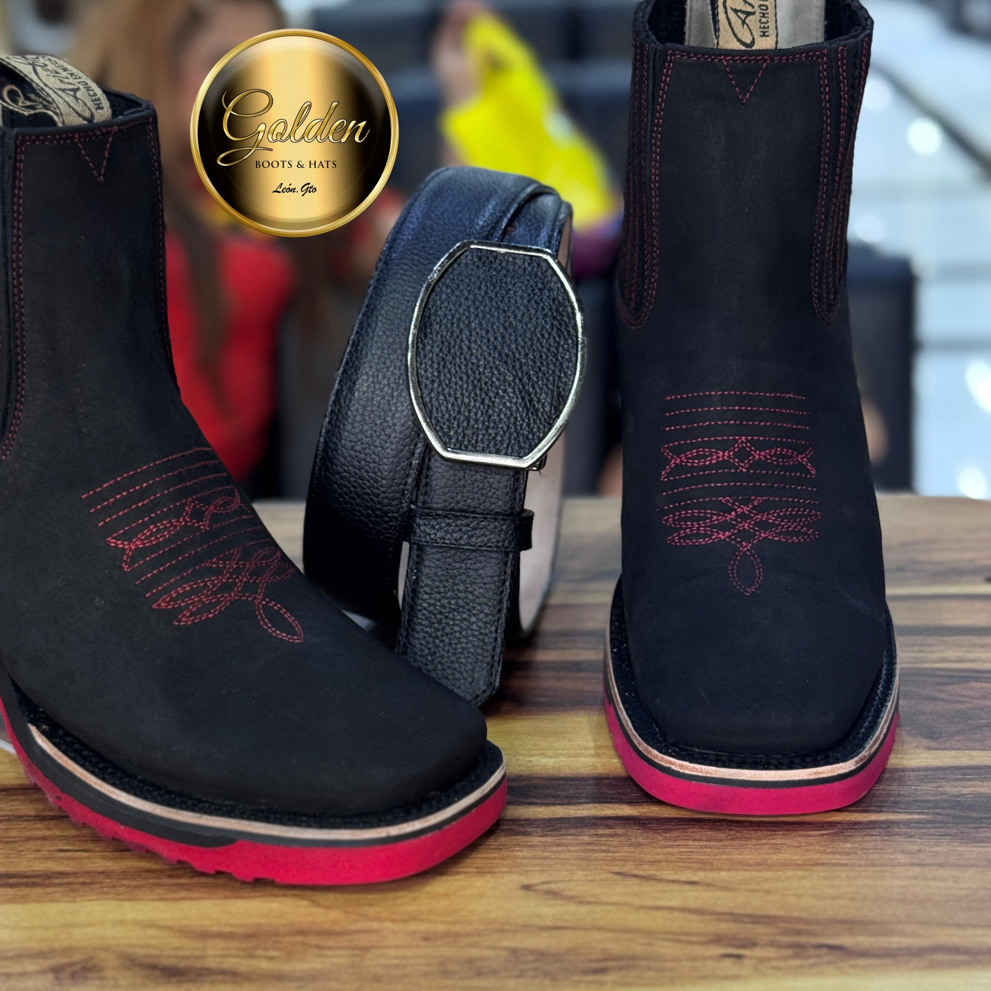 Botín Bulldog Golden Suela Roja Res