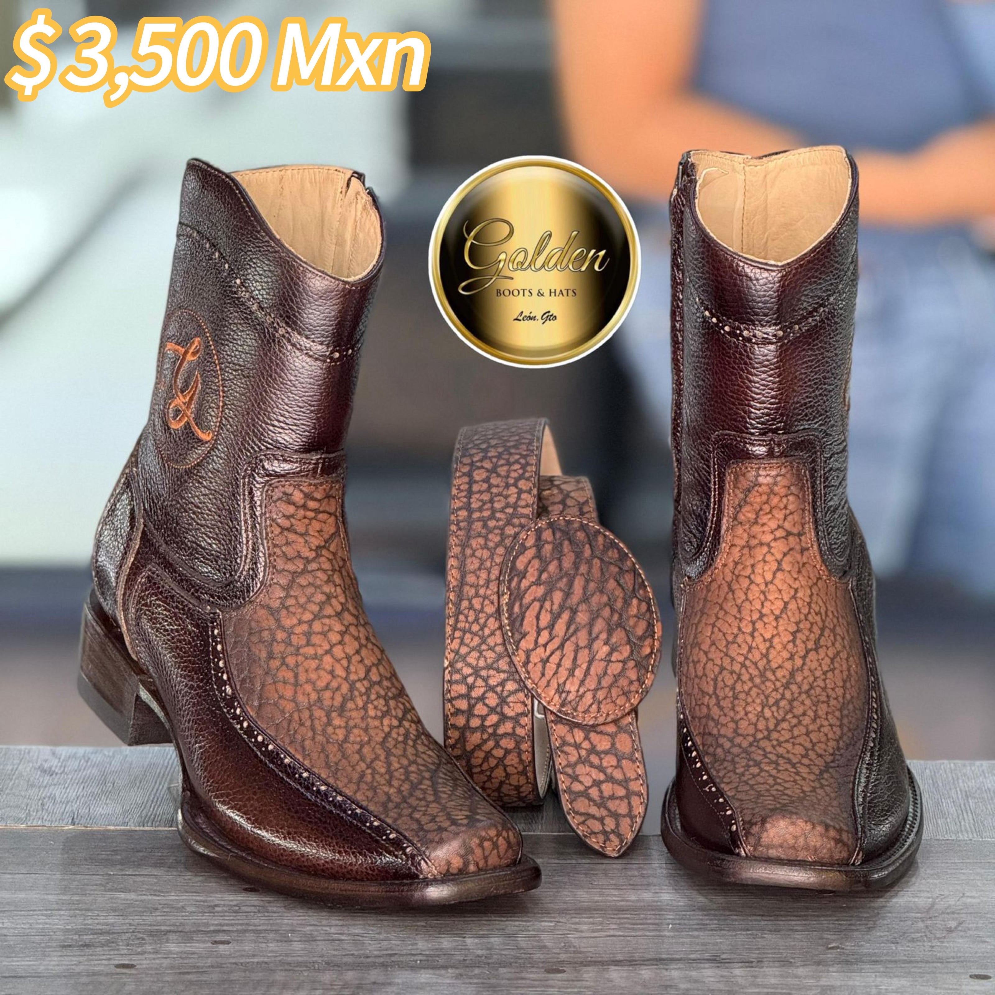 Botín Golden Orion Cuello De Toro Miel