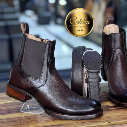 Botín Milán Venado Café Suela Truck (Golden)