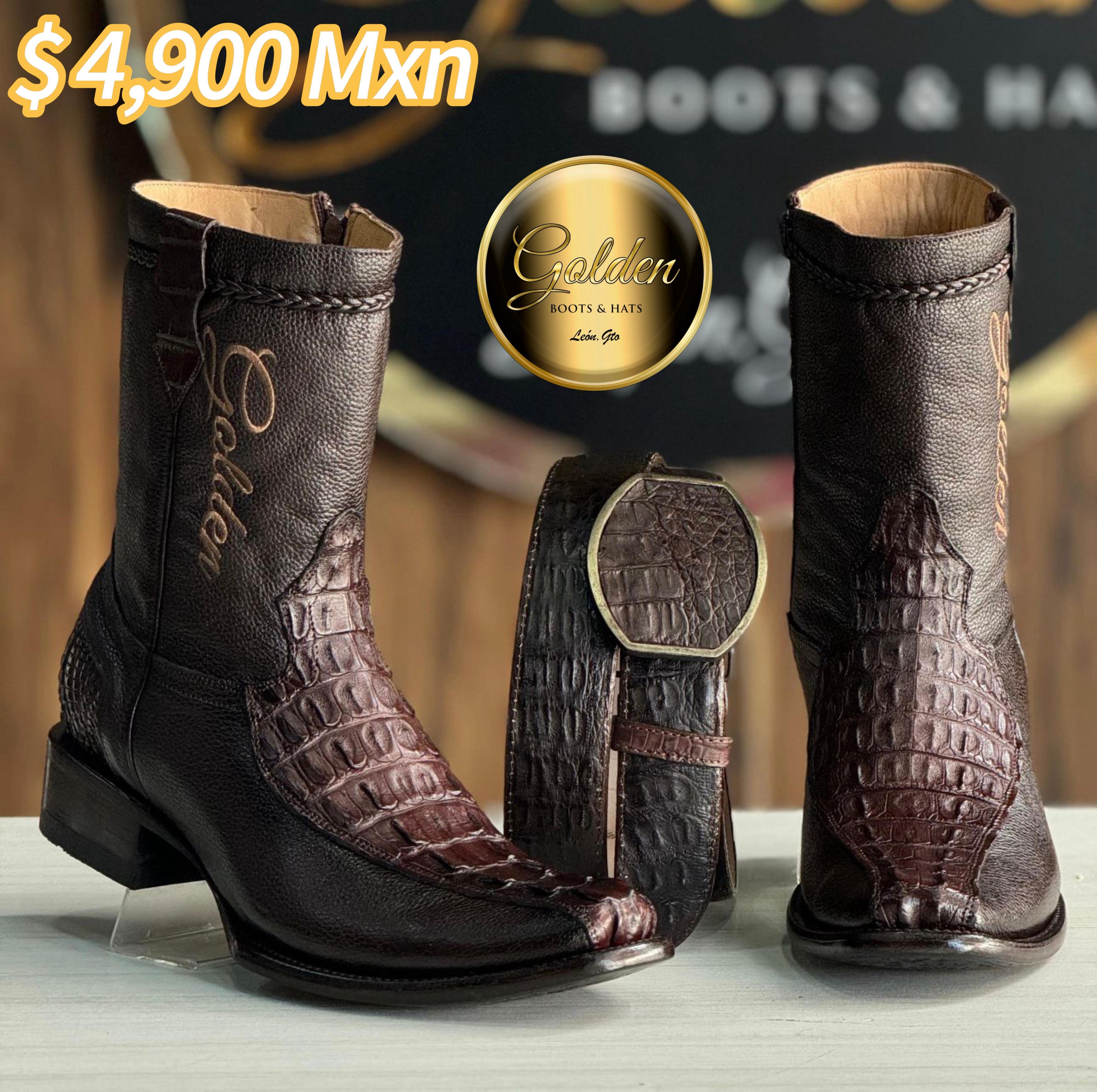 Botín Golden Orión Cocodrilo Cola