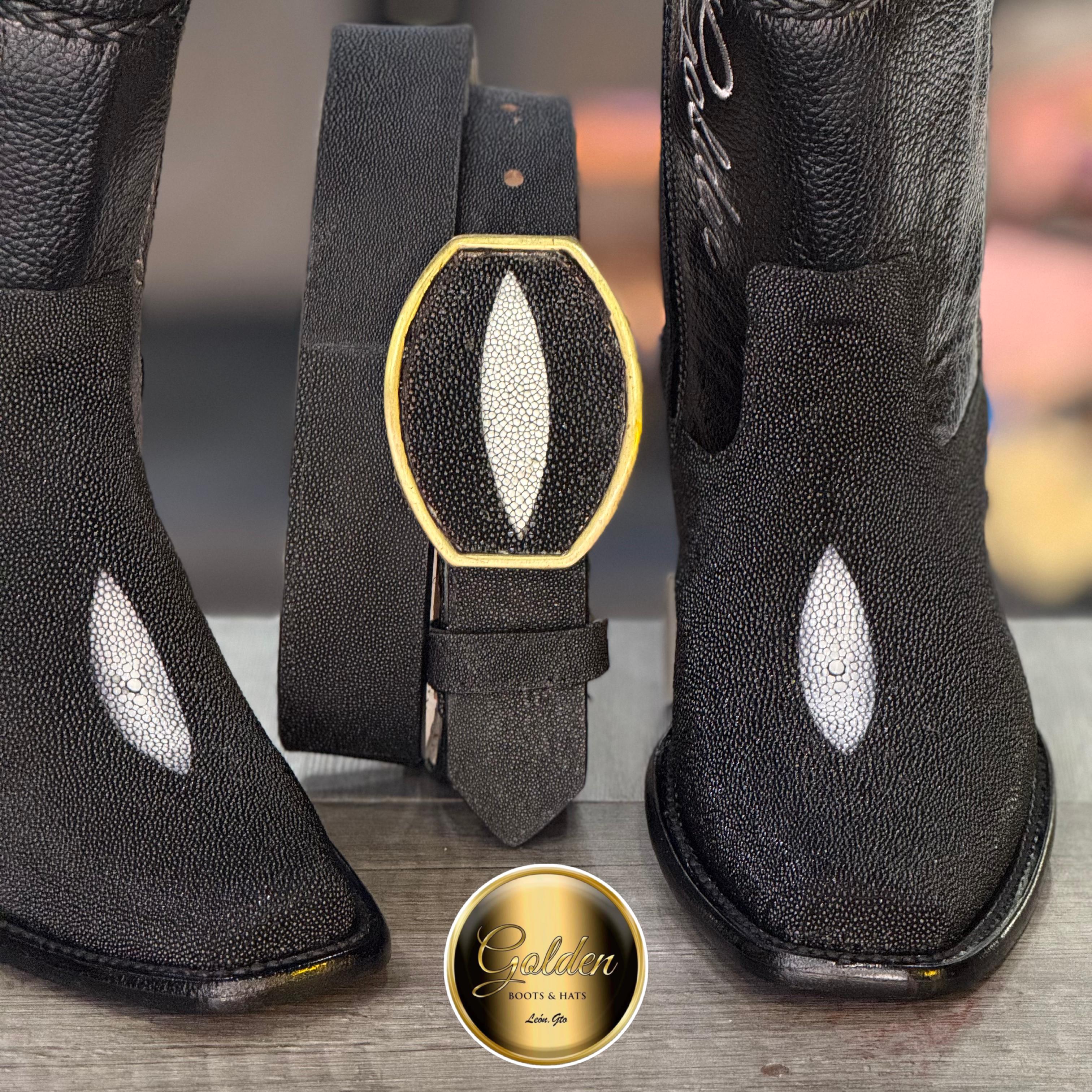 Botín Golden Mantarraya Macho Negro