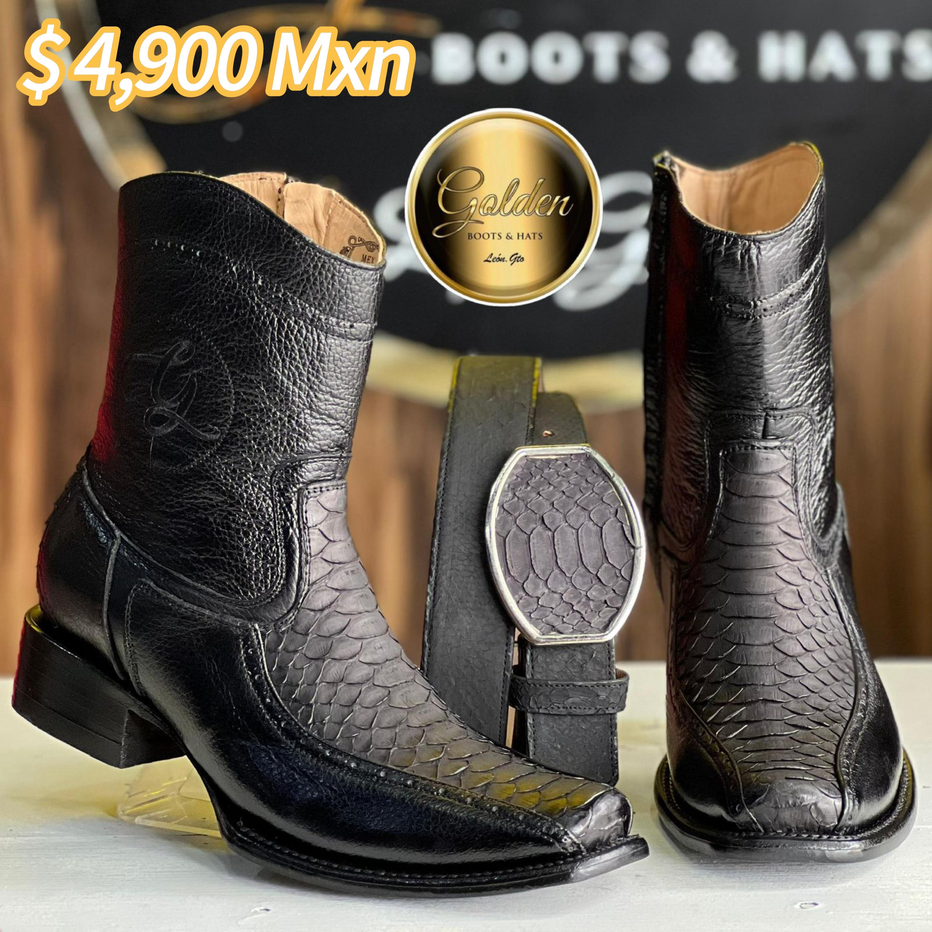 Botín Golden Orión Piton Nobuk Negro