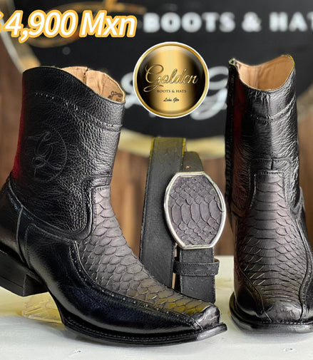 Botín Golden Orión Piton Nobuk Negro
