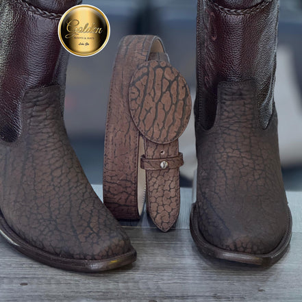 Botín Golden Cuello De Toro Café