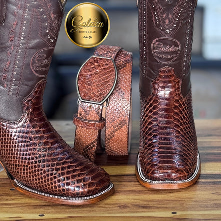 Bota Bulldog Golden Piton Café Brilloso