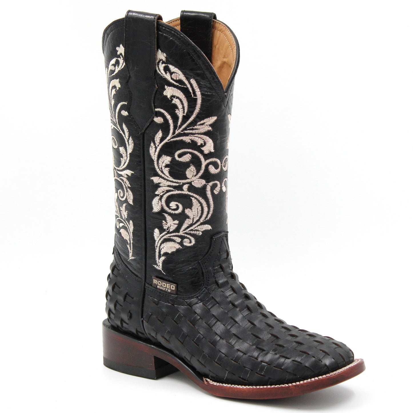 BOTA BULLDOG DAMA PETATILLO NEGRO EN SUELA DE CUERO