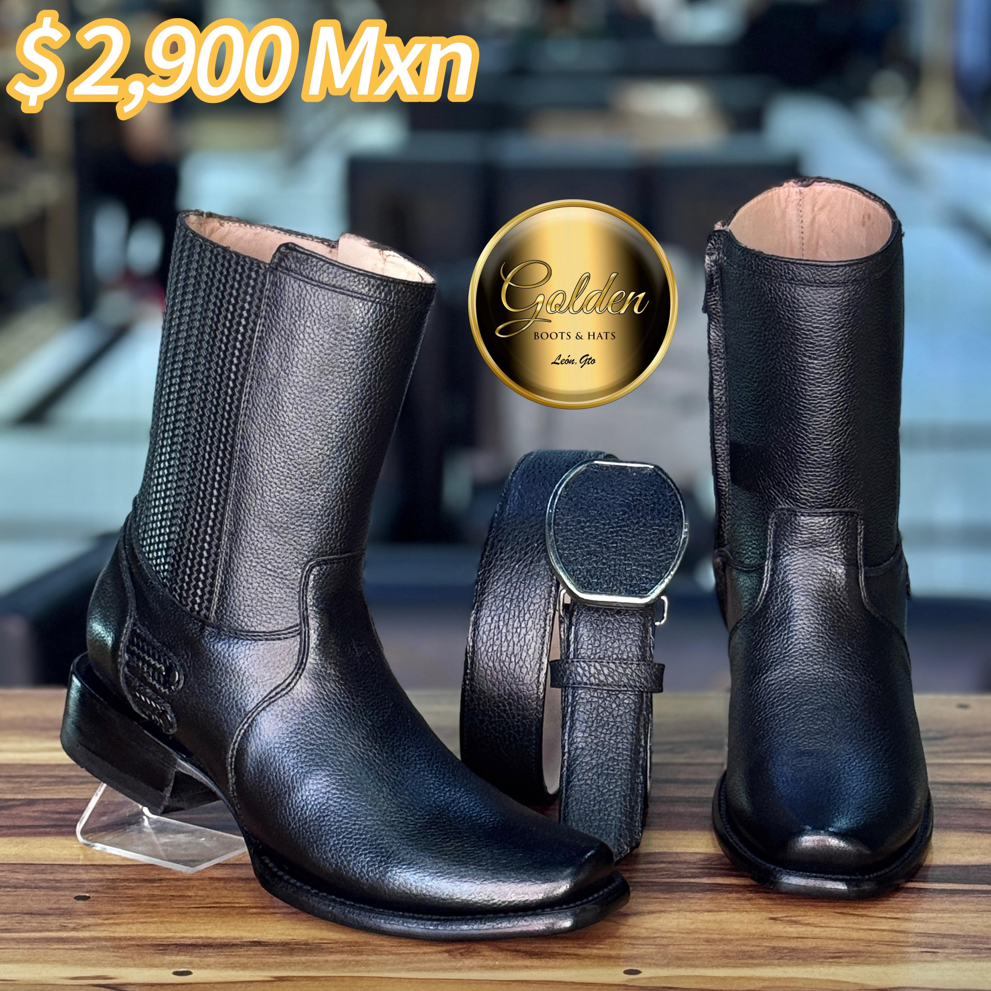 Botín Golden Santiago Negro Venado