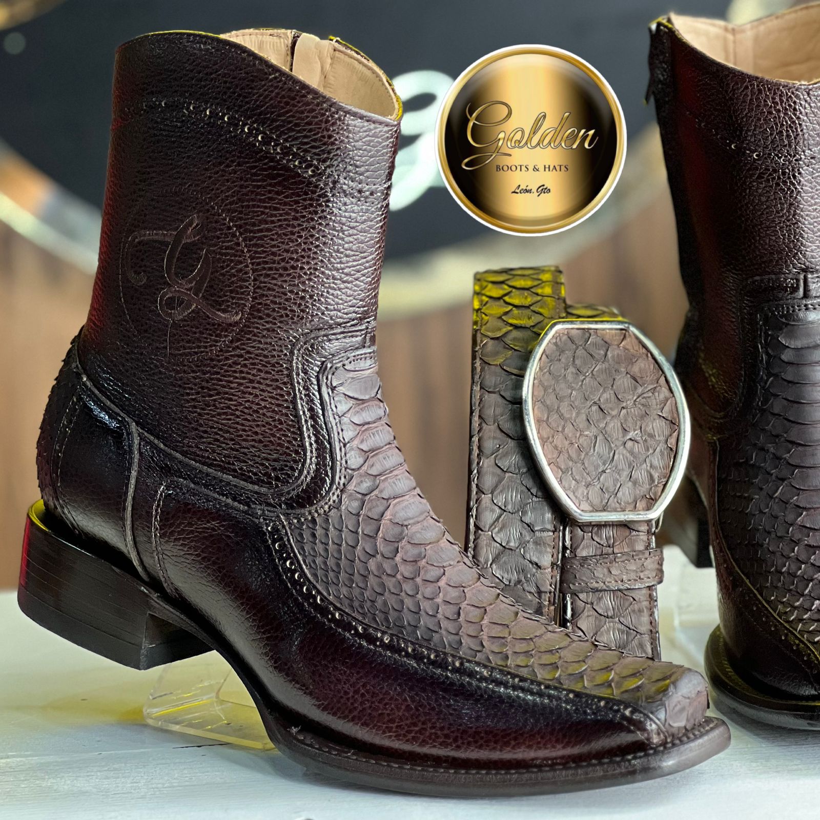 Botín Golden Orión Piton Nobuk Café