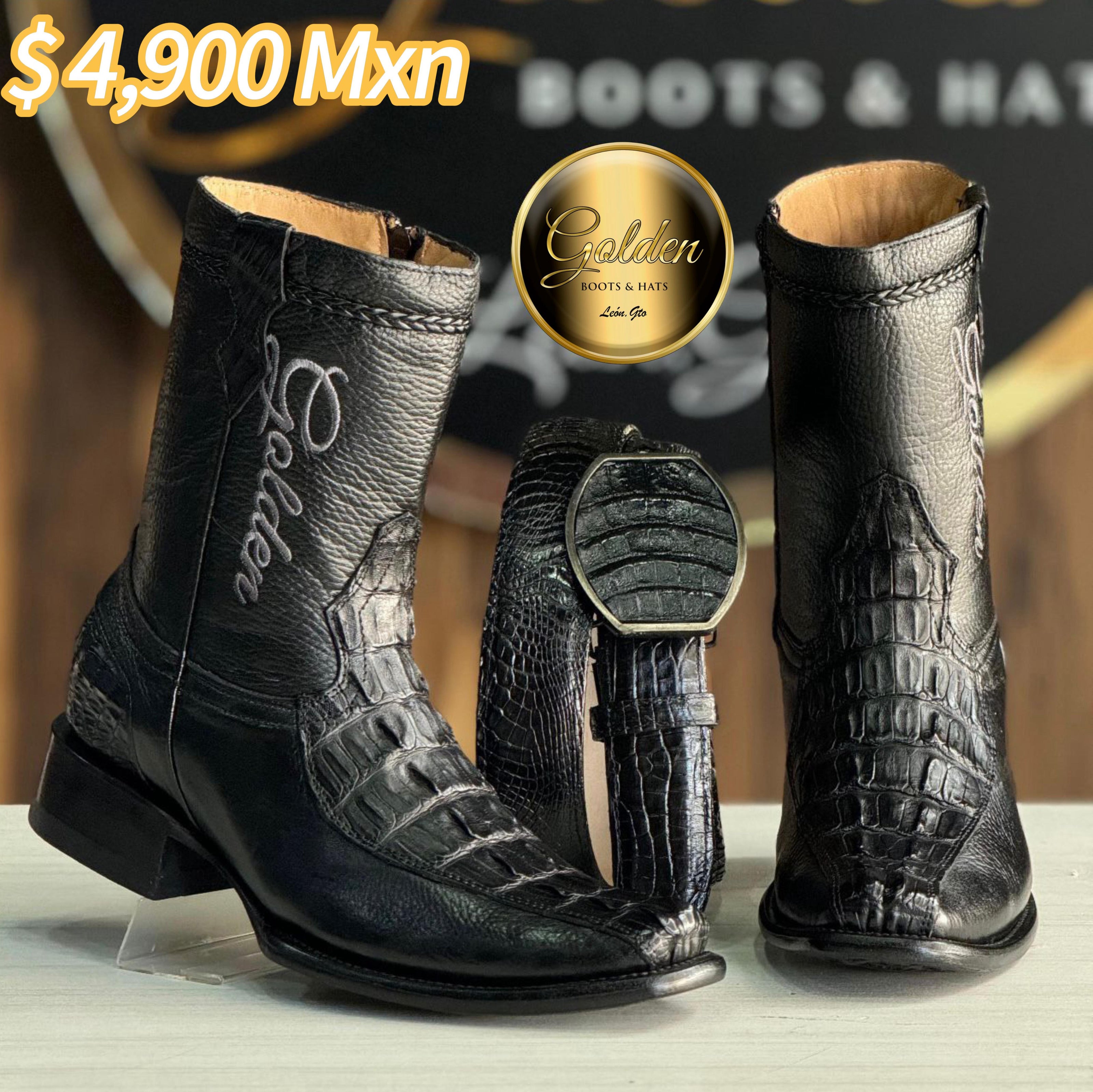 Botín Golden Orión Cocodrilo Cola