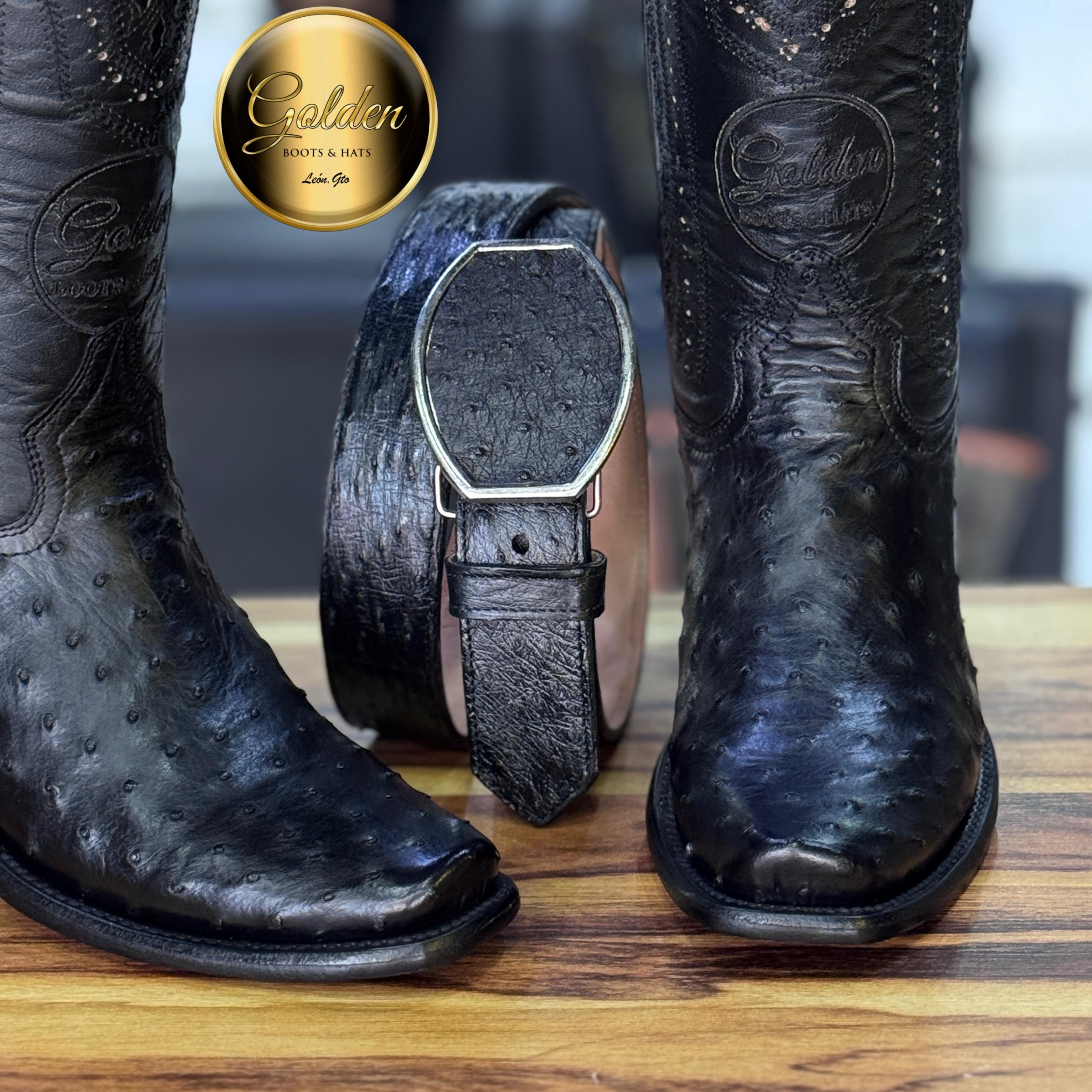 Bota Dubay Golden Aveztruz Negro