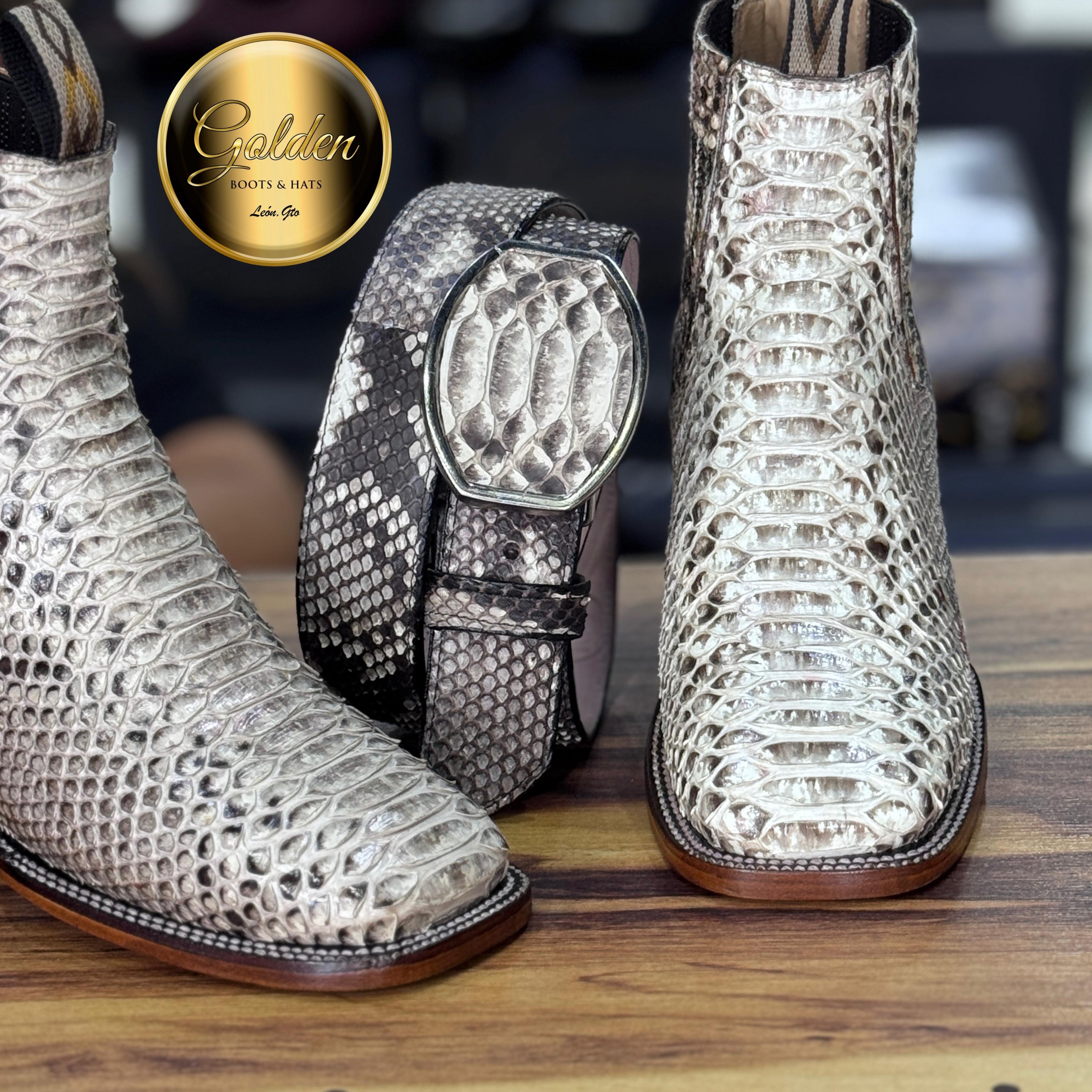 Botín Golden Piton Natural Bulldog