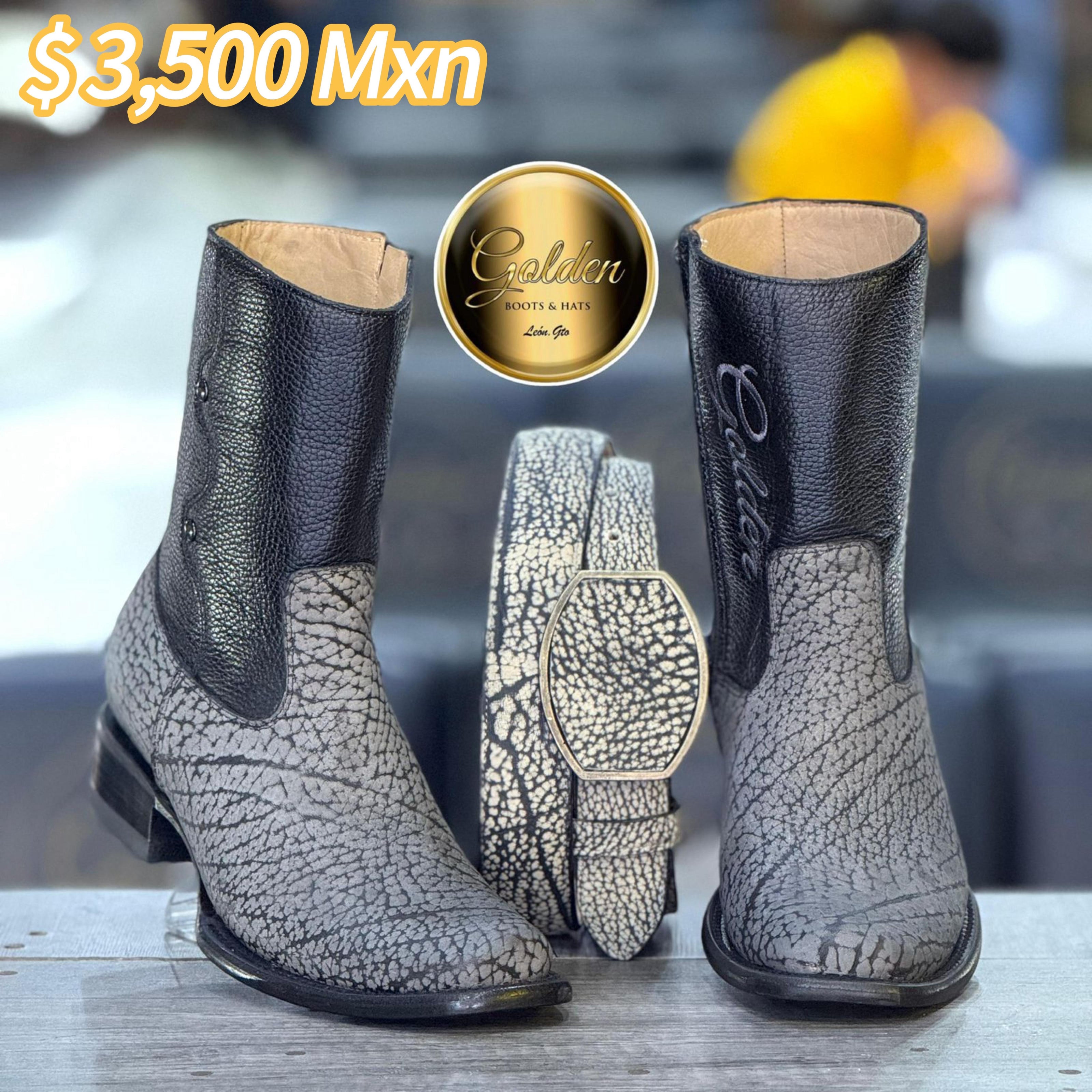 Botín Golden Cuello De Toro Gris