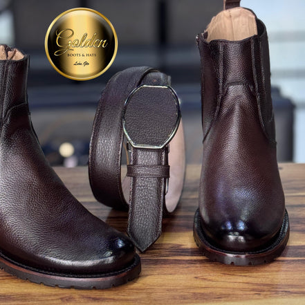 Botín Milán Venado Café Suela Truck (Golden)