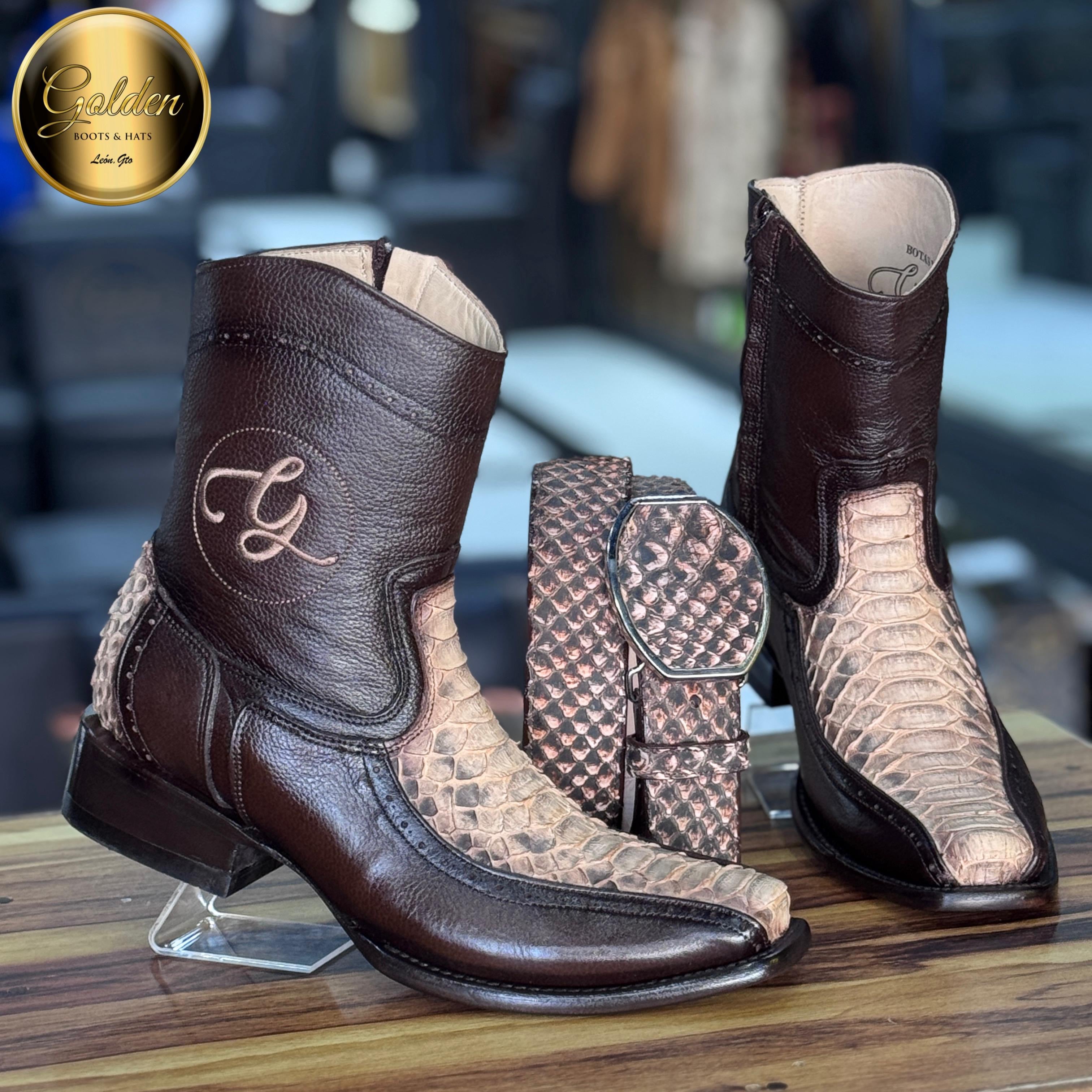 Botín Golden Orión Piton Taupe