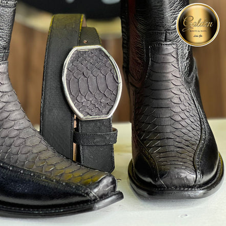 Botín Golden Orión Piton Nobuk Negro