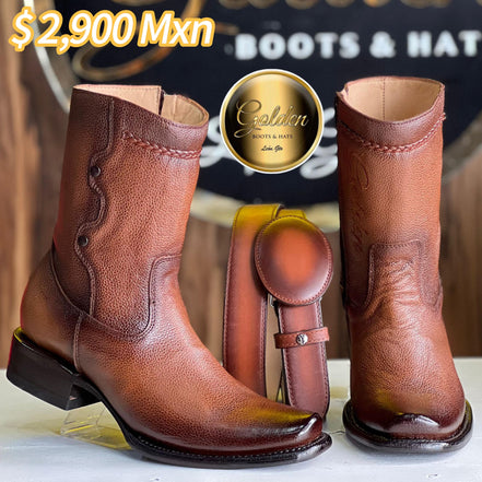 Botín Golden Venado Brandy & Cinto