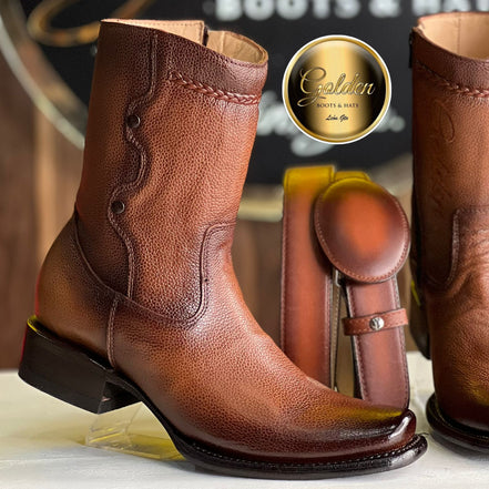 Botín Golden Venado Brandy & Cinto