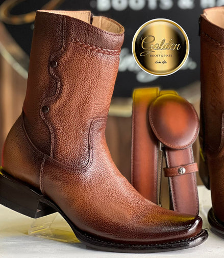 Botín Golden Venado Brandy & Cinto