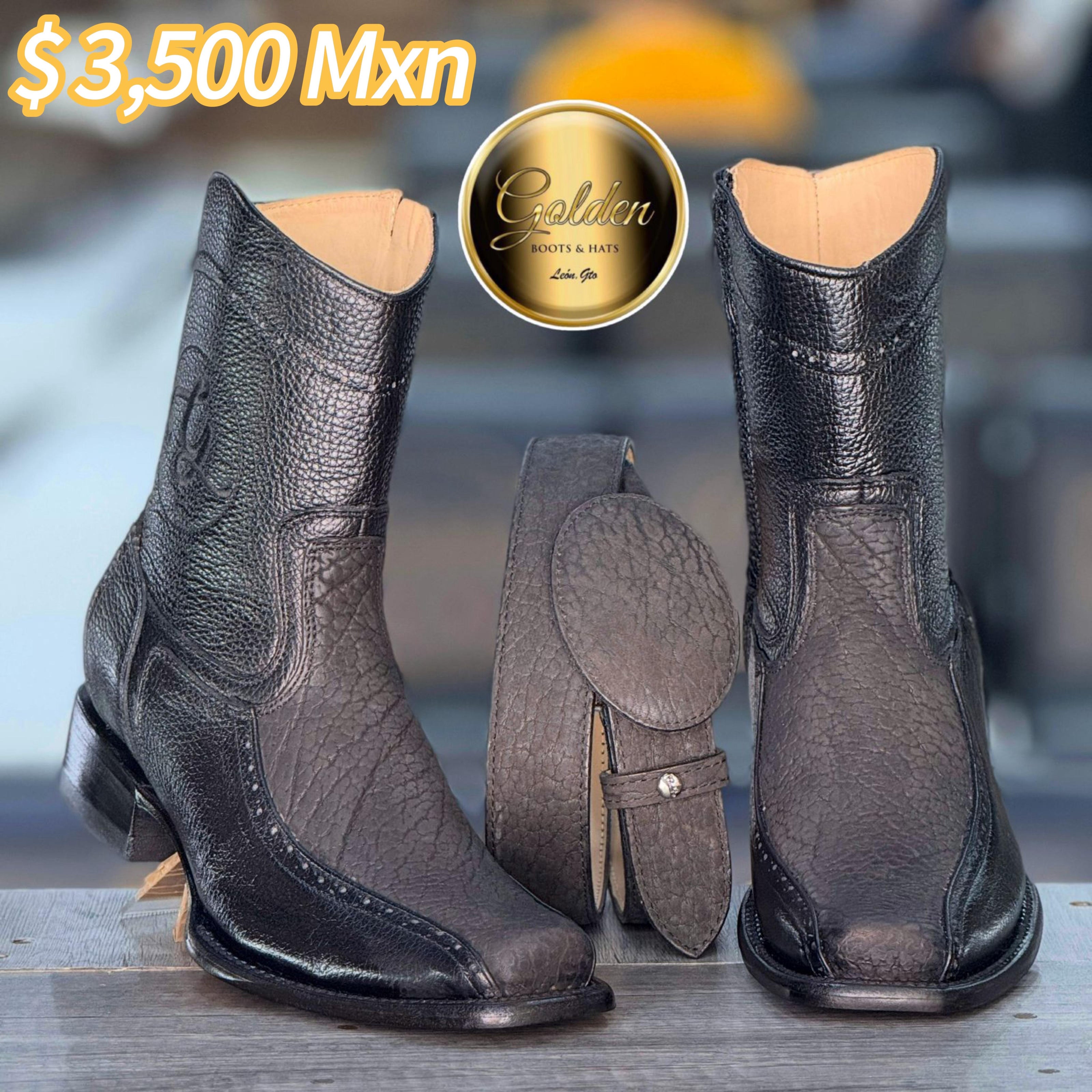 Botín Golden Orion Cuello De Toro Negro