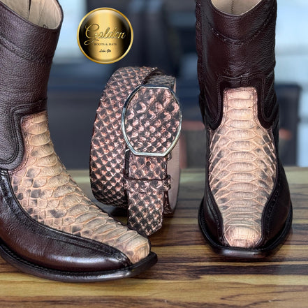 Botín Golden Orión Piton Taupe