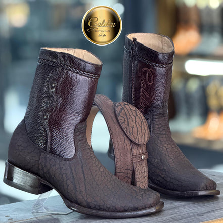 Botín Golden Cuello De Toro Café