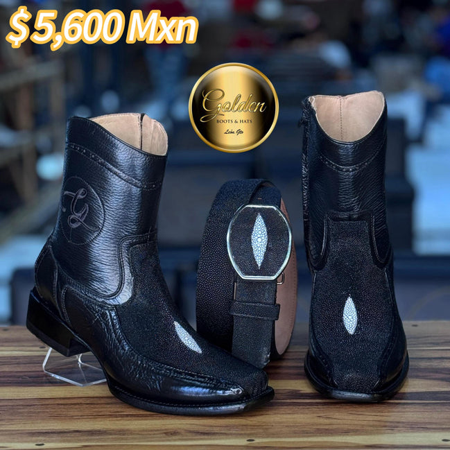 Botín Golden Orión Mantarraya Macho Negro