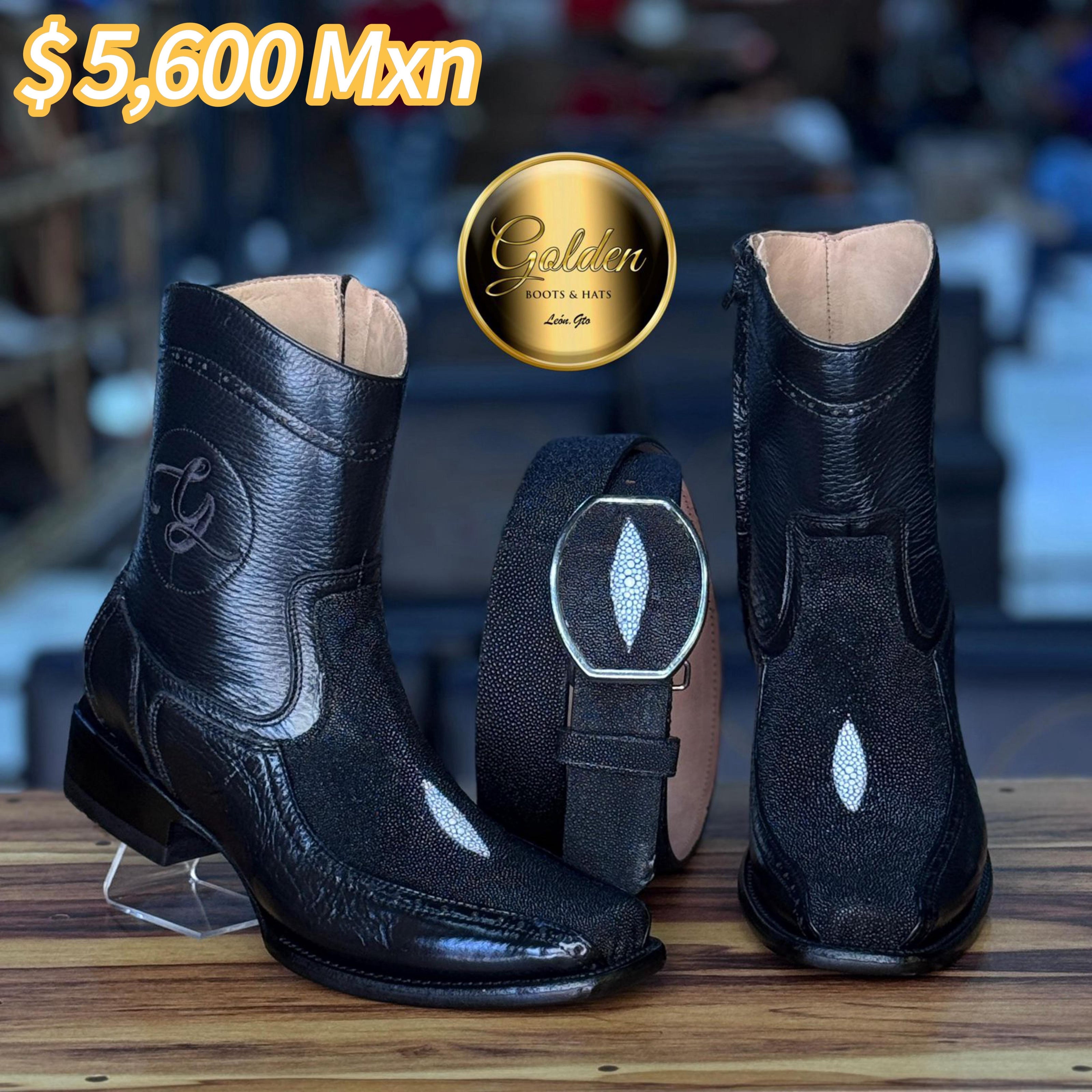 Botín Golden Orión Mantarraya Macho Negro