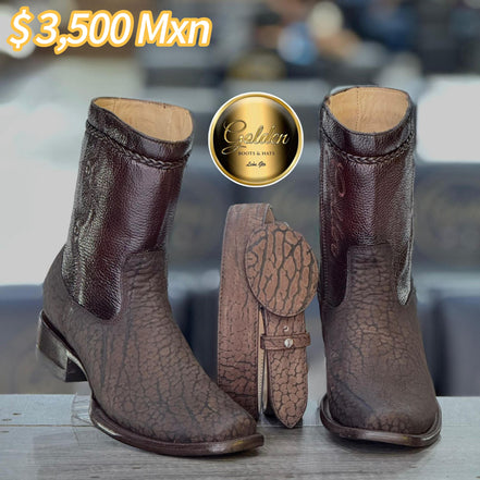 Botín Golden Cuello De Toro Café