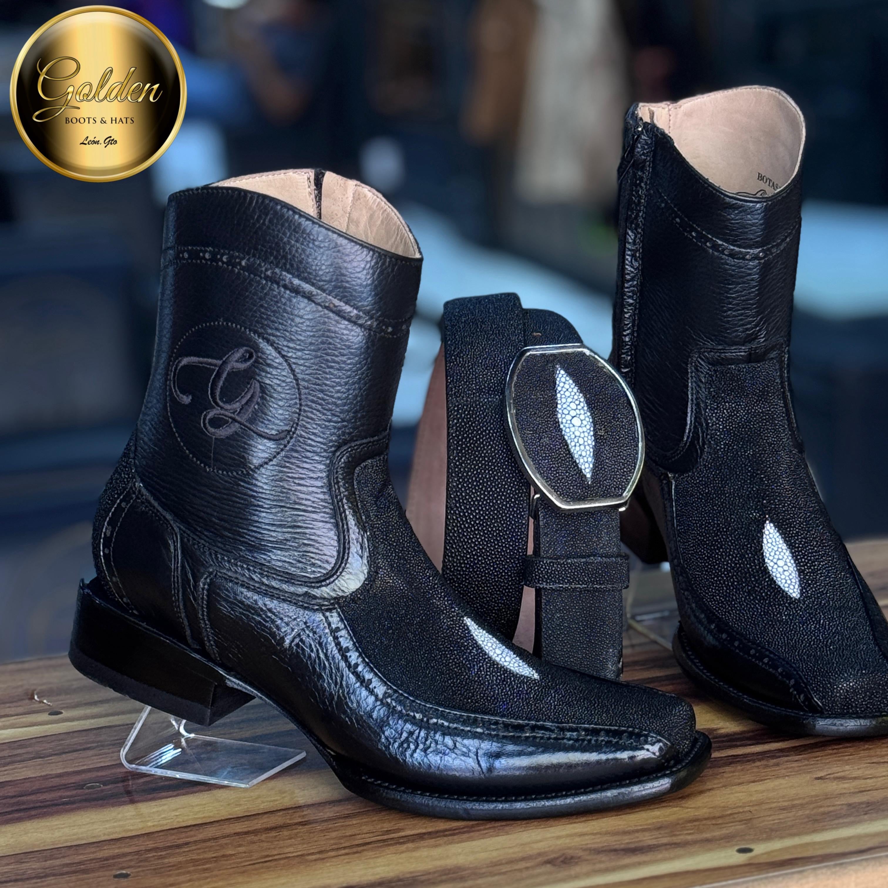 Botín Golden Orión Mantarraya Macho Negro