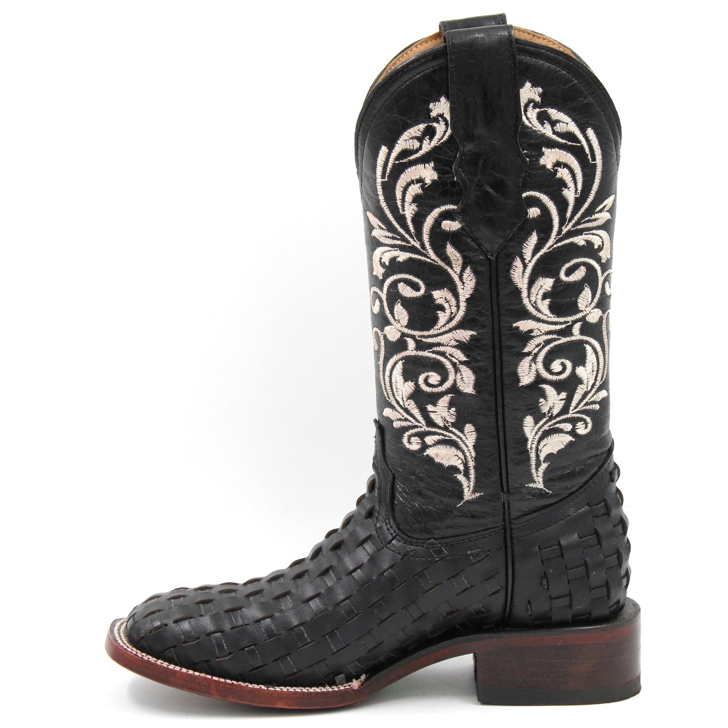 BOTA BULLDOG DAMA PETATILLO NEGRO EN SUELA DE CUERO