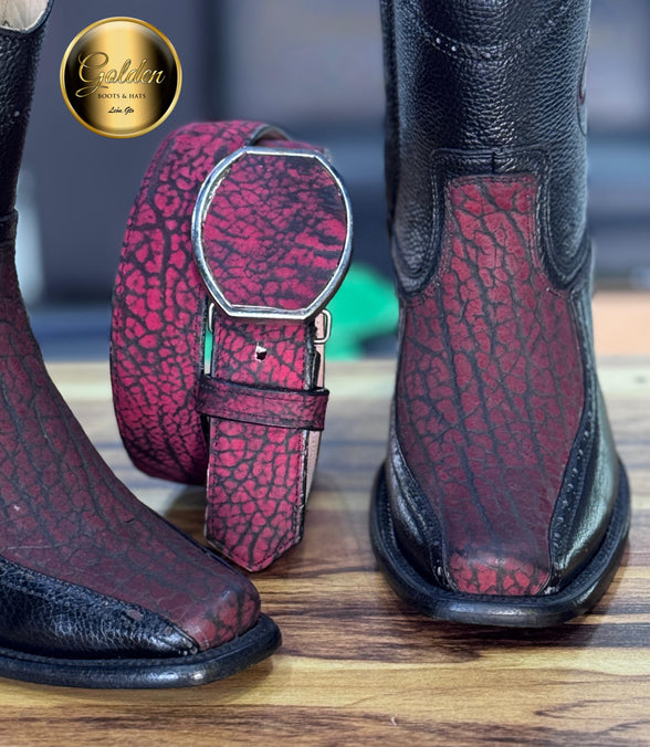 Botín Golden Orión Cuello De Toro Vino