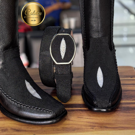 Botín Golden Valentin Mantarraya Negro