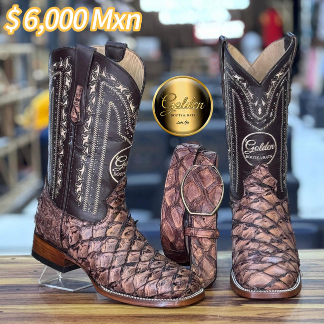 Bota Bulldog Golden Pescado Café Lustrado