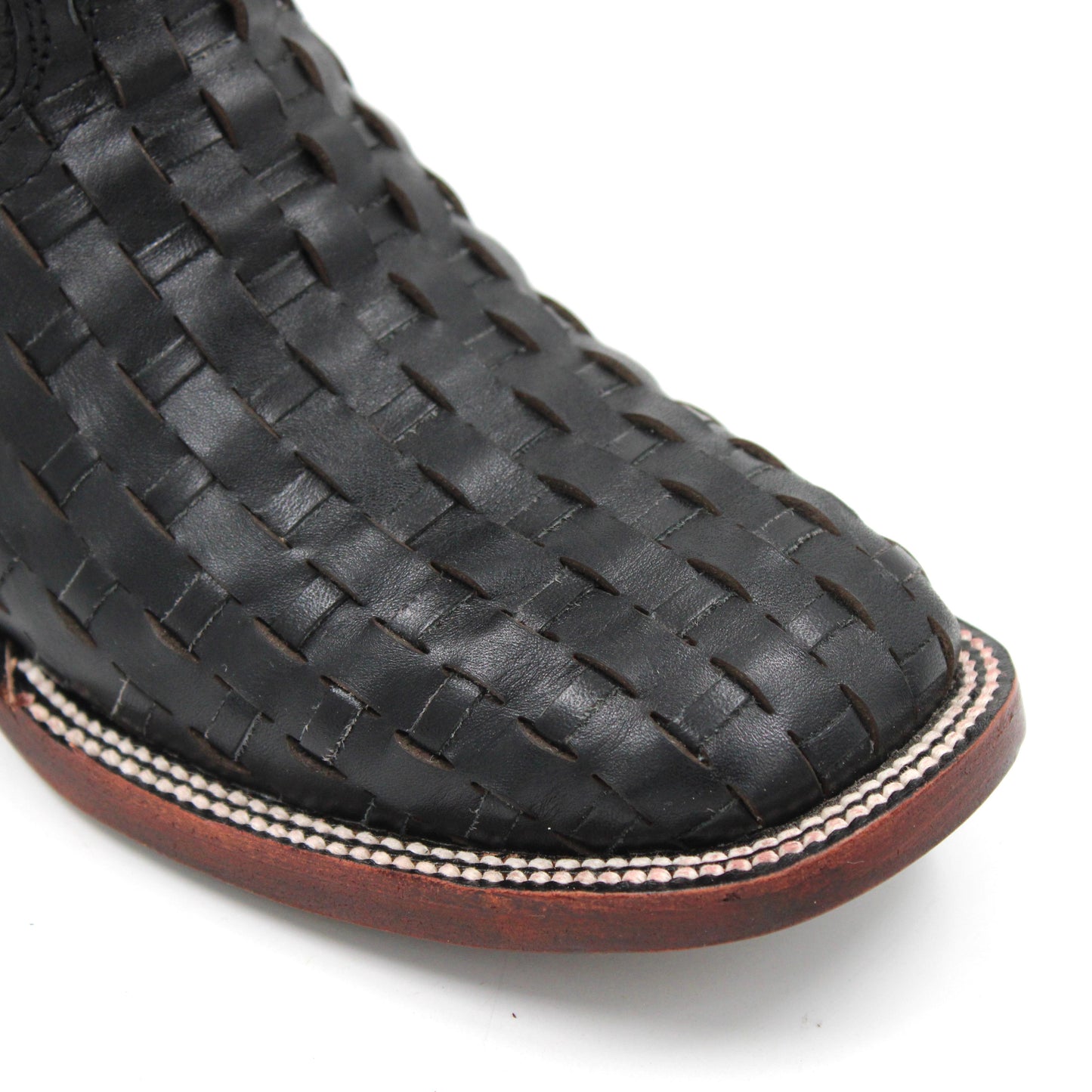BOTA BULLDOG DAMA PETATILLO NEGRO EN SUELA DE CUERO