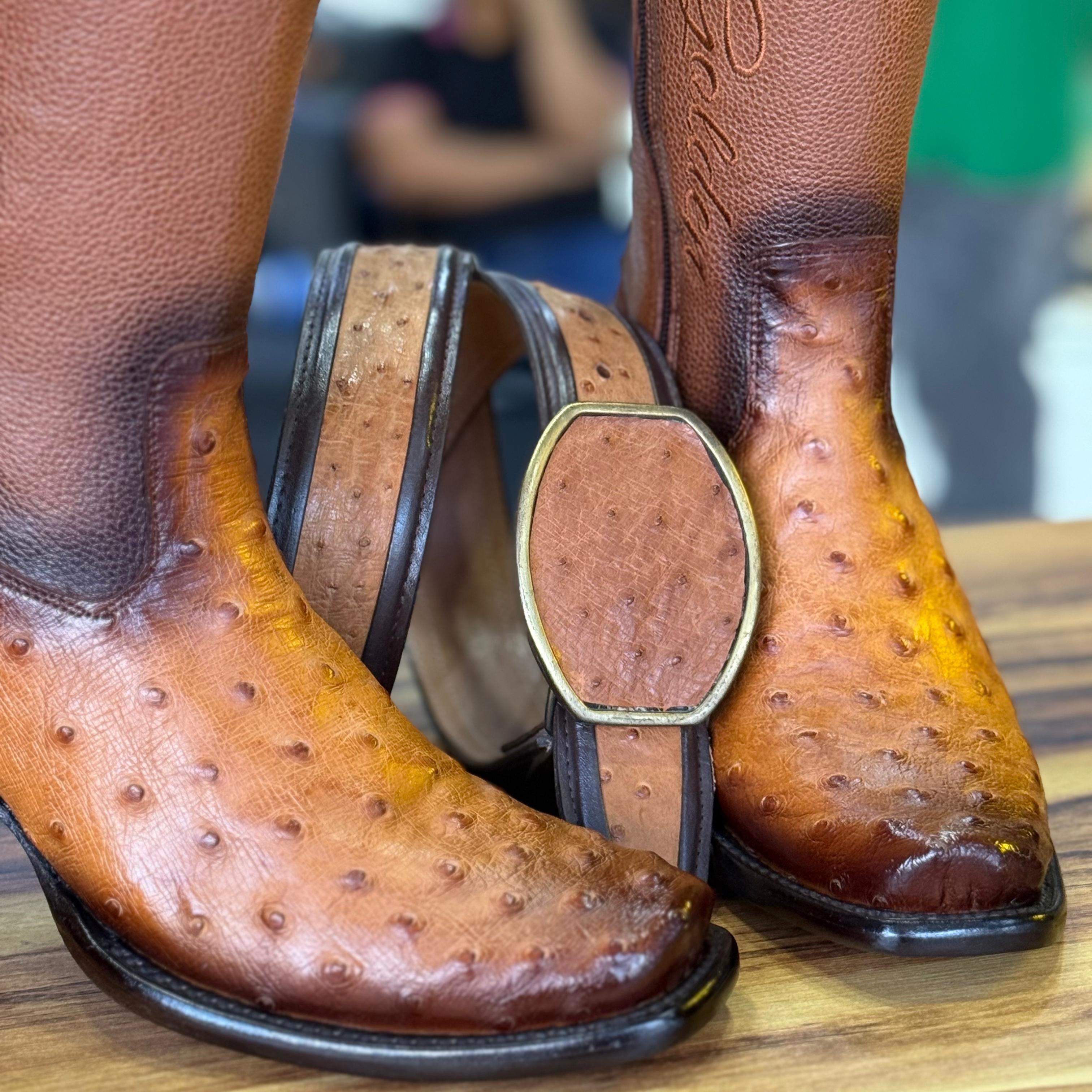 Botín Golden Aveztruz Coñac