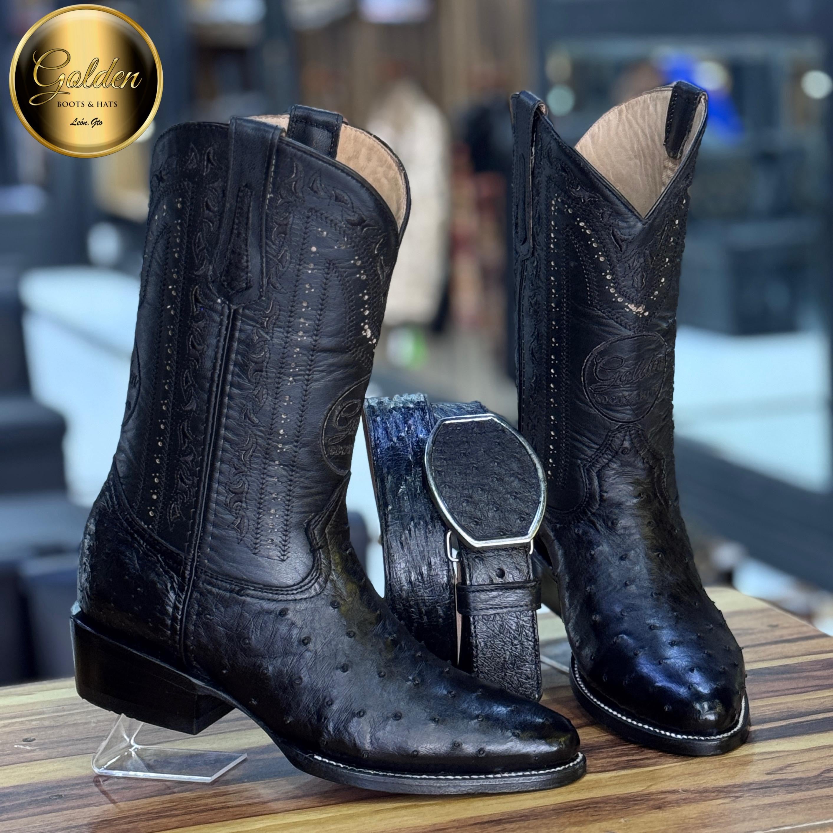 Oval Golden Aveztruz Negro