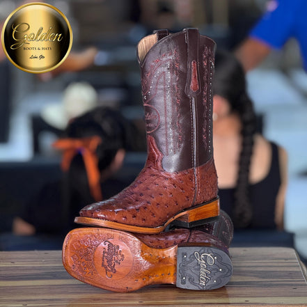 Bota Bulldog Golden Aveztruz Café