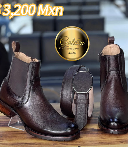 Botín Milán Venado Café Suela Truck (Golden)