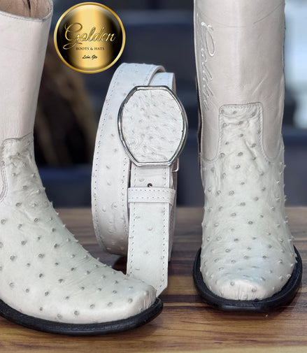 Botín Golden Aveztruz Hueso