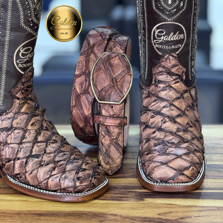 Bota Bulldog Golden Pescado Café Lustrado