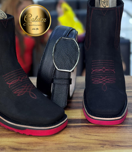 Botín Bulldog Golden Suela Roja Res