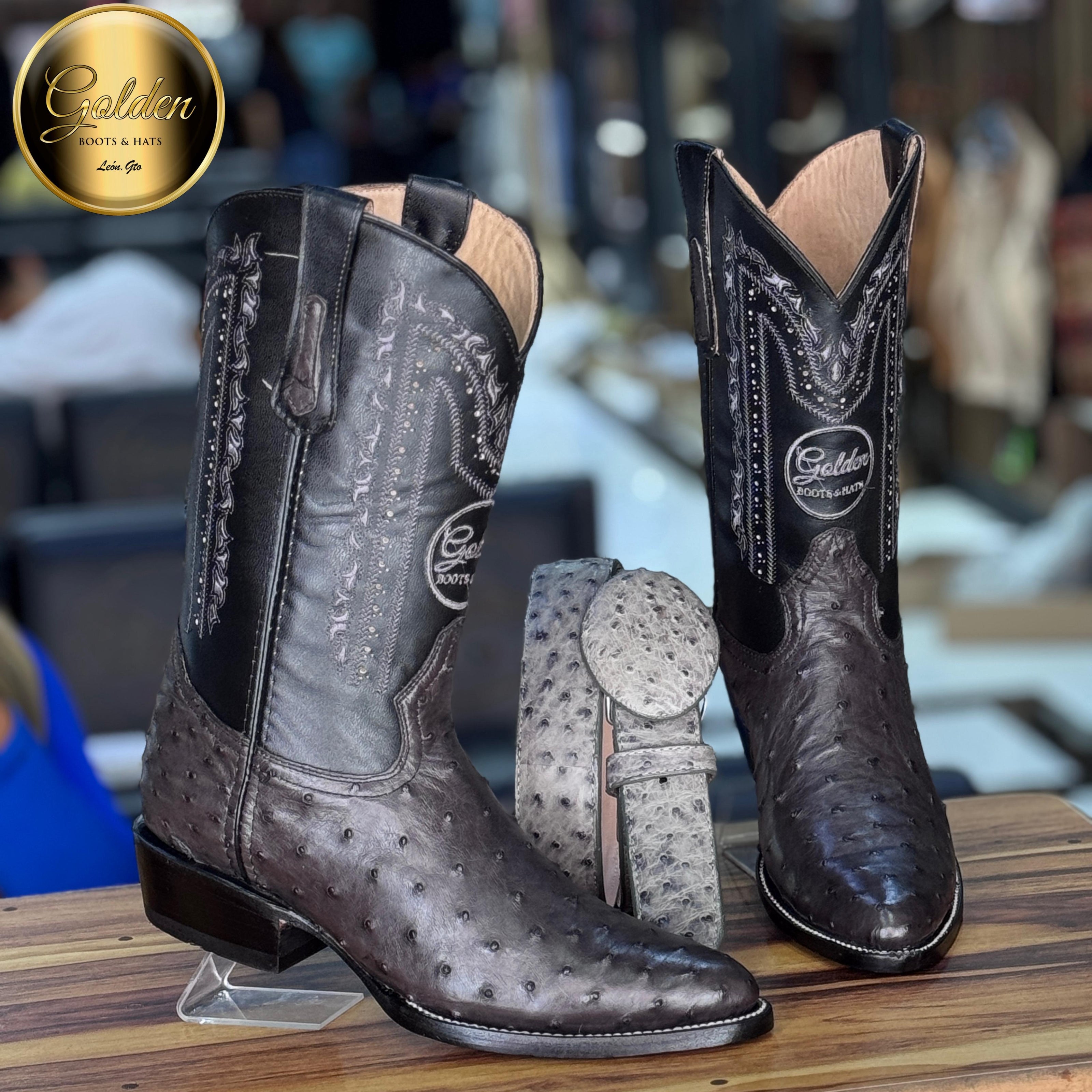 Oval Golden Aveztruz Gris