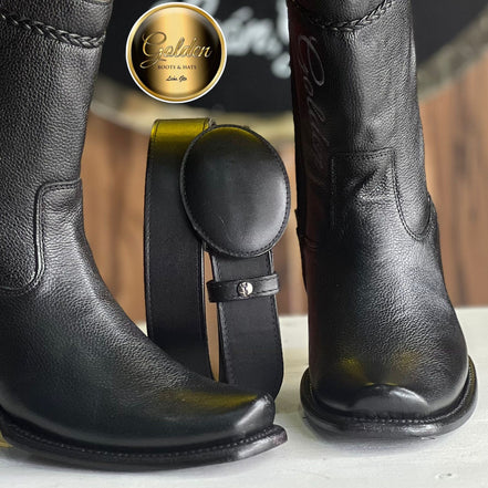 Botín Golden Venado Negro & Cinto